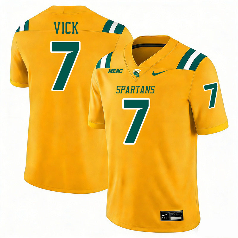 Norfolk State Spartans #7 Michael Vick College Football Jerseys,Uniforms Stitched-Gold